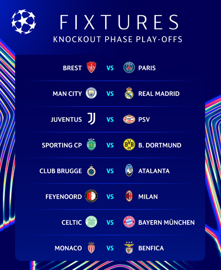 Ratiba ya Hatua ya Mtoano UEFA 2025 Play-Offs