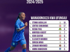 Orodha ya Wafungaji Bora Ligi ya Wanawake Tanzania WPL 2024/2025